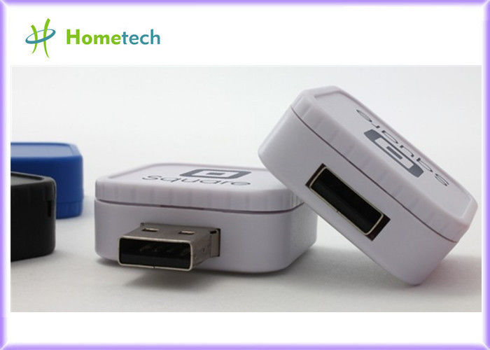 Τετραγωνικό στροφέων προωθητικό USB λάμψης πλαστικό μίνι USB Drive μοντέρνο κλειδί κίνησης λάμψης cOem